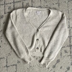 Sincerely Jules Cream Cropped Cardigan Sweater